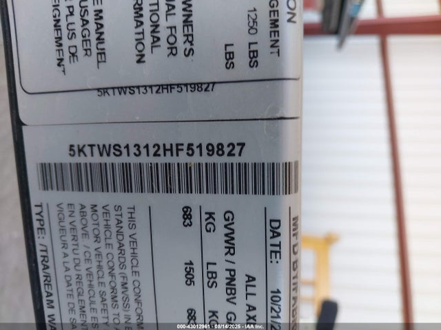 5KTWS1312HF519827 Karavan 2017