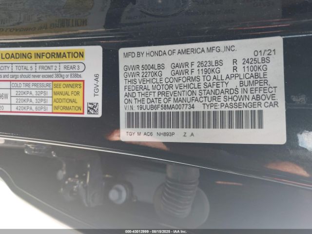 2021 ACURA TLX 19UUB6F58MA007734 Photo 8