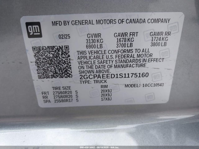 2GCPAEED1S1175160 Chevrolet l84