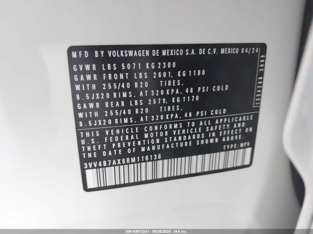 Volkswagen tsi 2024 3VV4B7AX6RM116136 Image 9