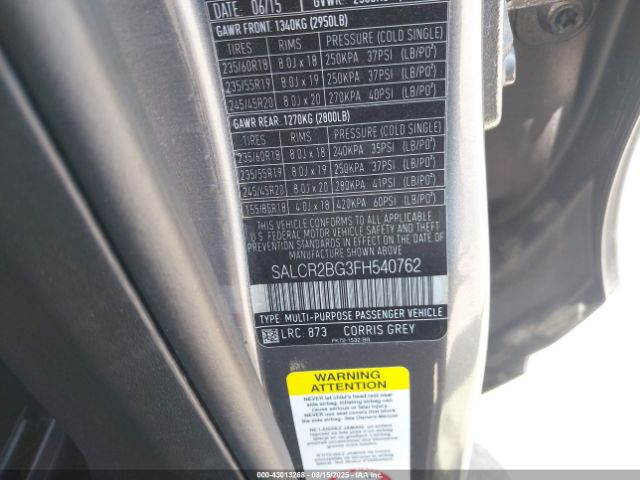 2015 LAND ROVER DISCOVERY SPORT SALCR2BG3FH540762 Photo 8