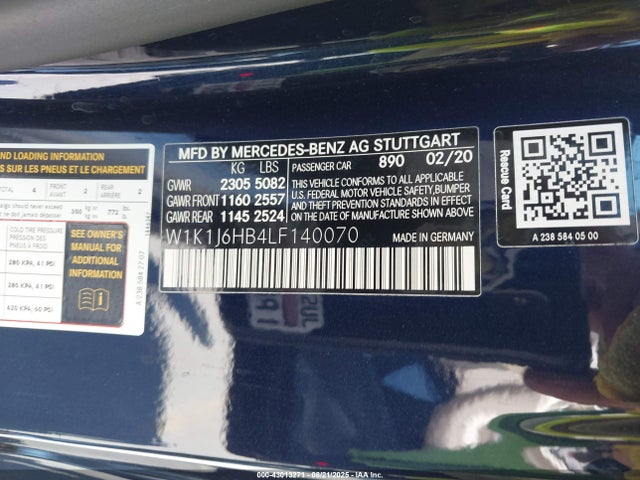 W1K1J6HB4LF140070 Mercedes-Benz m276