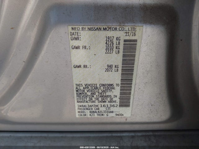 1N4AL3AP2HC161362 Nissan 2017