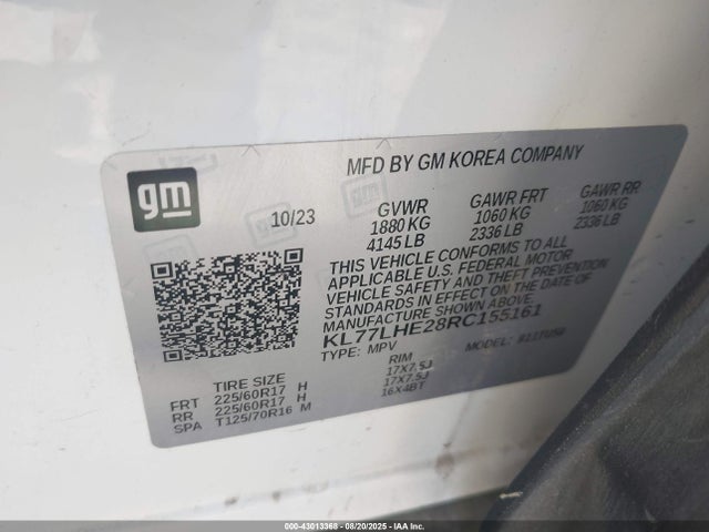 KL77LHE28RC155161 Chevrolet lih
