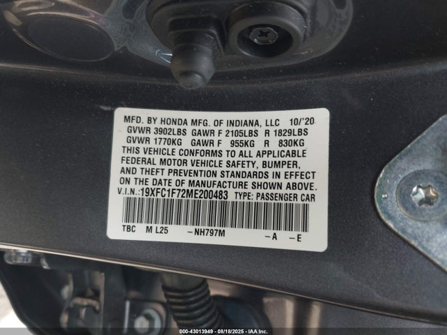 19XFC1F72ME200483 Honda l15b7