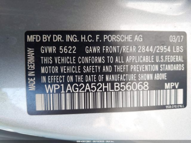 2017 PORSCHE MACAN WP1AG2A52HLB56068 Photo 8