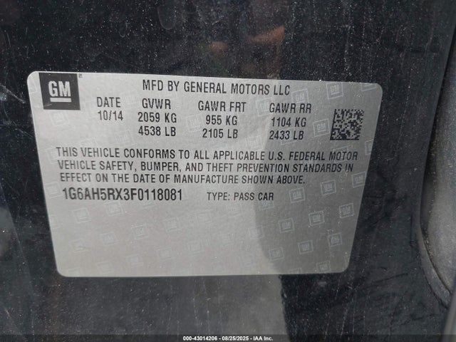 2015 CADILLAC ATS 1G6AH5RX3F0118081 Photo 8