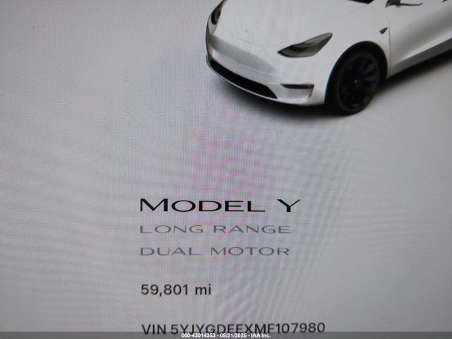 5YJYGDEEXMF107980 Tesla Model Y