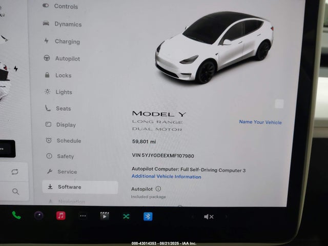 2021 TESLA MODEL Y 5YJYGDEEXMF107980 Photo 6