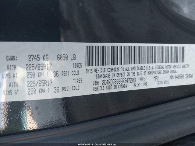 Dodge Grand Caravan 2016 2C4RDGBG6GR347203 Image 9