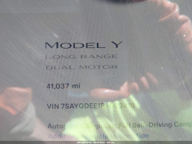 2023 TESLA MODEL Y 7SAYGDEE1PA092418 Photo 8