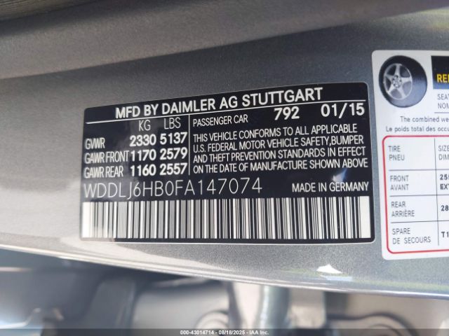 2015 MERCEDES-BENZ CLS 400 WDDLJ6HB0FA147074 Photo 8