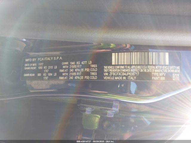 2018 FIAT 500X ZFBCFXCB4JP638717 Photo 8