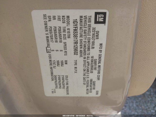 2007 CADILLAC ESCALADE 1GYFK63817R129602 Photo 8