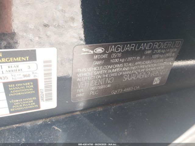 2017 JAGUAR XE SAJAD4BN2HA952417 Photo 8