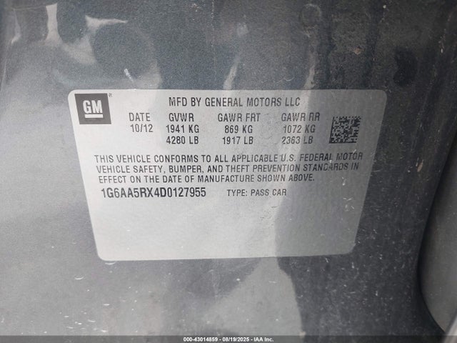 2013 CADILLAC ATS 1G6AA5RX4D0127955 Photo 8