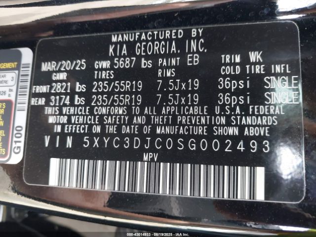 2025 KIA EV6 5XYC3DJC0SG002493 Photo 8