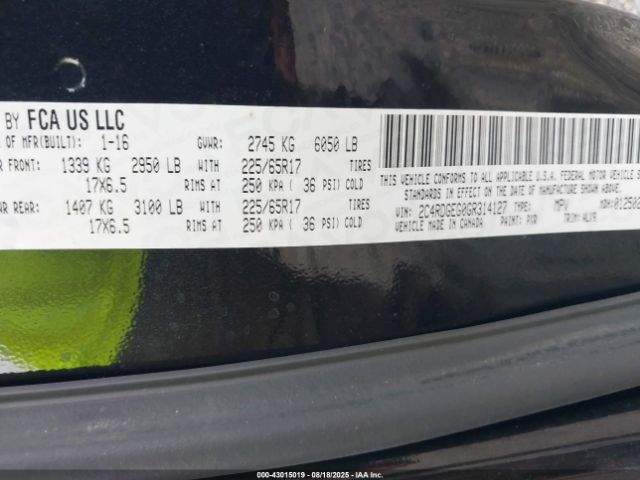 2016 DODGE GRAND CARAVAN 2C4RDGEG0GR314127 Photo 8