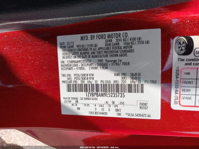 1ZVBP8AM9E5235735 Ford Mustang