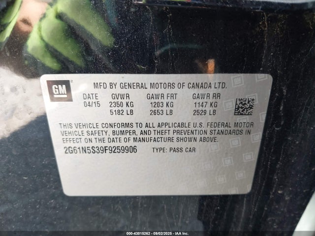 2015 CADILLAC XTS 2G61N5S39F9259906 Photo 8