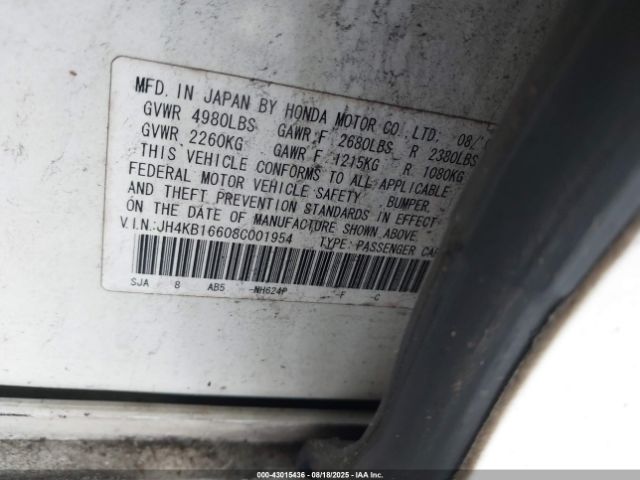 2008 ACURA RL JH4KB16608C001954 Photo 8