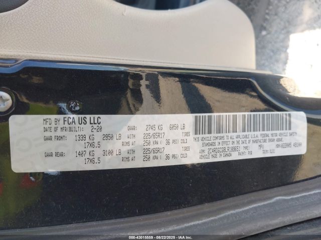 2020 DODGE GRAND CARAVAN 2C4RDGCG8LR189651 Photo 8