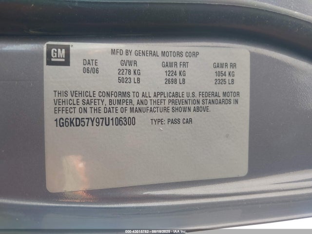 2007 CADILLAC DTS 1G6KD57Y97U106300 Photo 8
