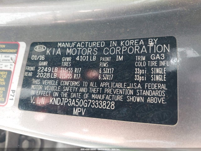 KIA dohc gdi nu 2016 KNDJP3A50G7333828 Image 9