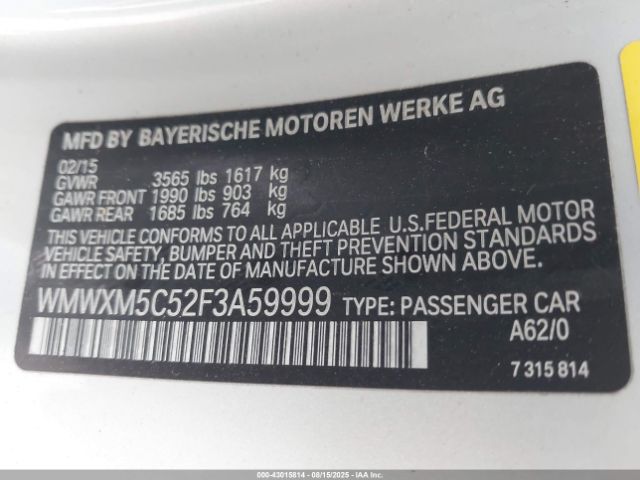 2015 MINI HARDTOP WMWXM5C52F3A59999 Photo 8