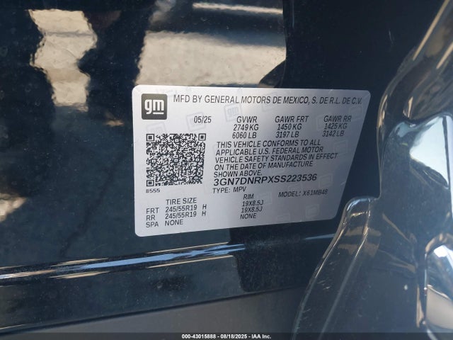 3GN7DNRPXSS223536 Chevrolet x0b+ec3
