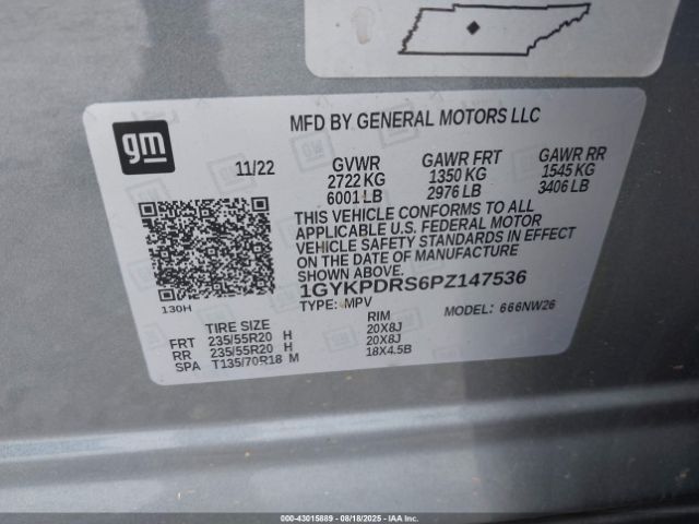 2023 CADILLAC XT6 1GYKPDRS6PZ147536 Photo 8