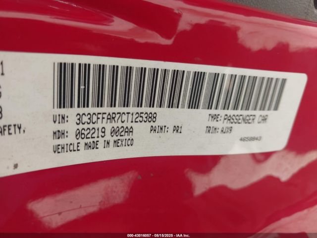 2012 FIAT 500 3C3CFFAR7CT125388 Photo 8