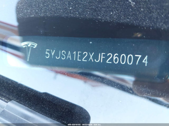 5YJSA1E2XJF260074 Tesla MODEL S