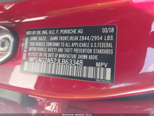 2018 PORSCHE MACAN WP1AG2A52JLB63348 Photo 8