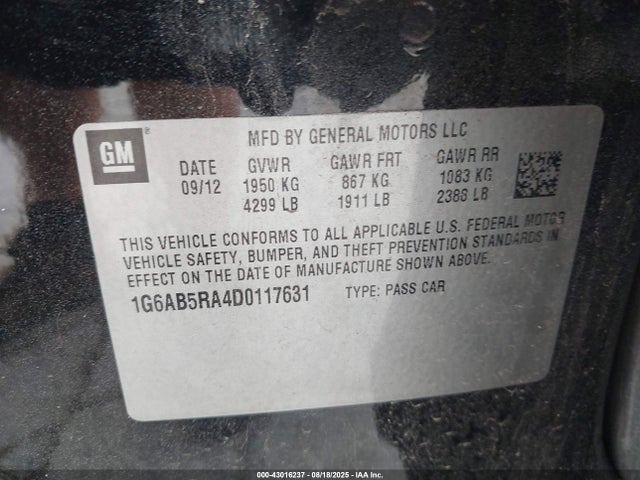 2013 CADILLAC ATS 1G6AB5RA4D0117631 Photo 8