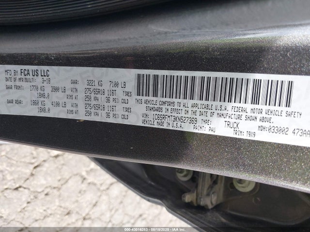 RAM 1500 2019 1C6SRFMT3KN527369 Image 9