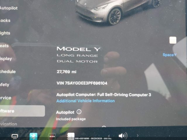 2023 TESLA MODEL Y 7SAYGDEE3PF696104 Photo 6