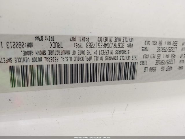 2015 RAM PROMASTER 2500 3C6TRVDG4FE517283 Photo 8