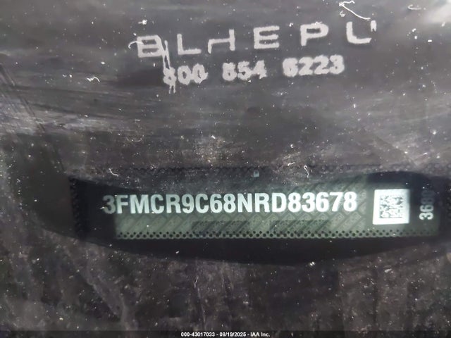 3FMCR9C68NRD83678 Ford dragon