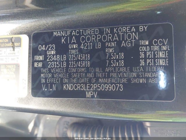 KIA gdi kappa pe 2023 KNDCR3LE2P5099073 Image 9