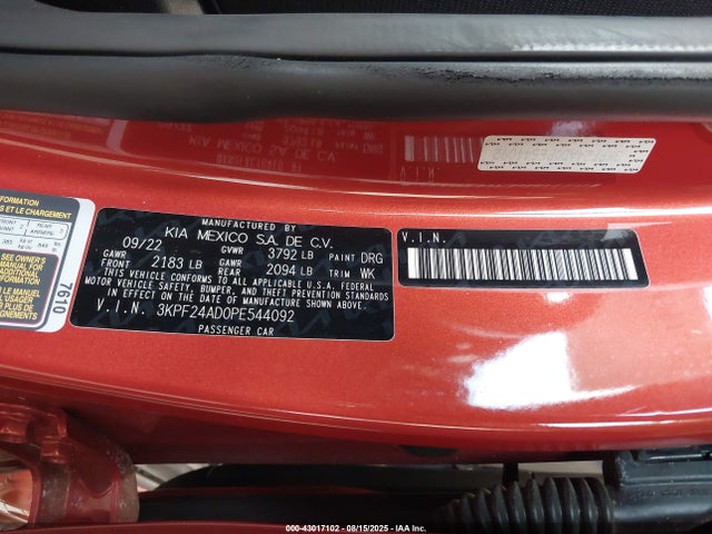 KIA mpi nu 2023 3KPF24AD0PE544092 Image 9