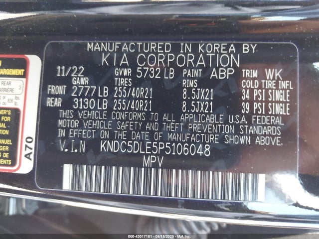 KIA 2023 2023 KNDC5DLE5P5106048 Image 9