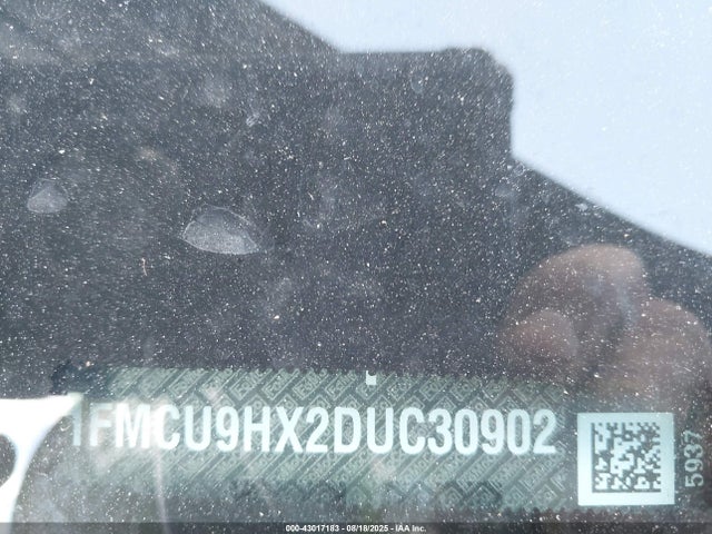 43017183 :رقم المزاد ، 1FMCU9HX2DUC30902 vin ، 2013 Ford Escape Sel مزاد بيع