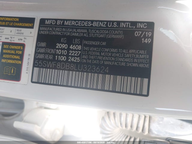 Mercedes-Benz m264 2020 55SWF8DB8LU323624 Image 9