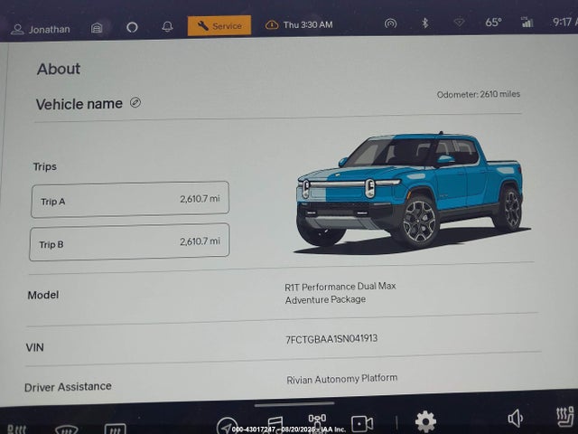 Rivian r1t 2025 7FCTGBAA1SN041913 Image 7