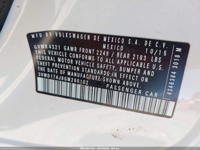 3VWD17AJ8GM260102 Volkswagen 1.8t