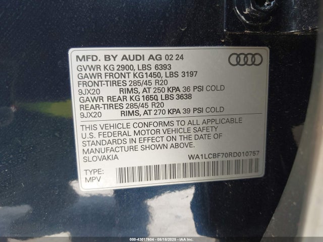 2024 AUDI Q7 WA1LCBF70RD010757 Photo 8