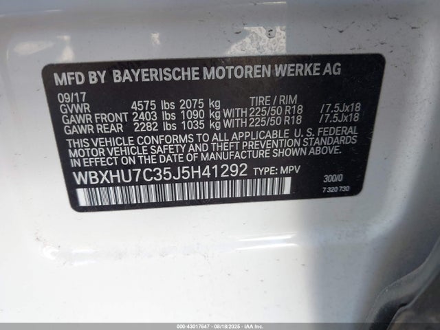 BMW X1 2018 WBXHU7C35J5H41292 Image 9