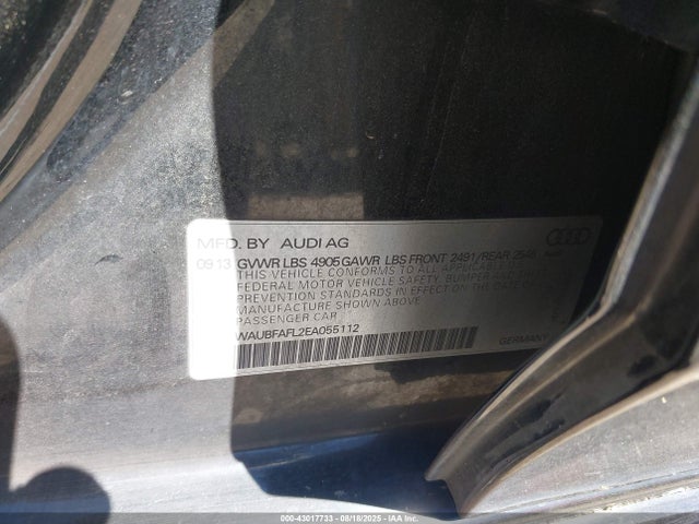 2014 AUDI A4 WAUBFAFL2EA055112 Photo 8