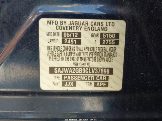 2012 JAGUAR XJ SAJWA2GB9CLV37898 Photo 8